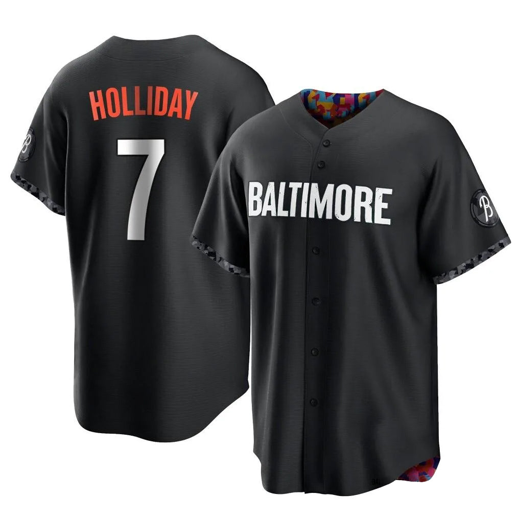Johmsee B.Orioles #7 Jackson Holliday Player Black City Connect Home Game Stitched Jerseys