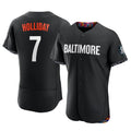 Johmsee B.Orioles #7 Jackson Holliday Player Black City Connect Limited Elite Home Game Stitched Jerseys