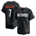 Johmsee B.Orioles #7 Jackson Holliday Player Black City Connect Limited Home Game Stitched Jerseys