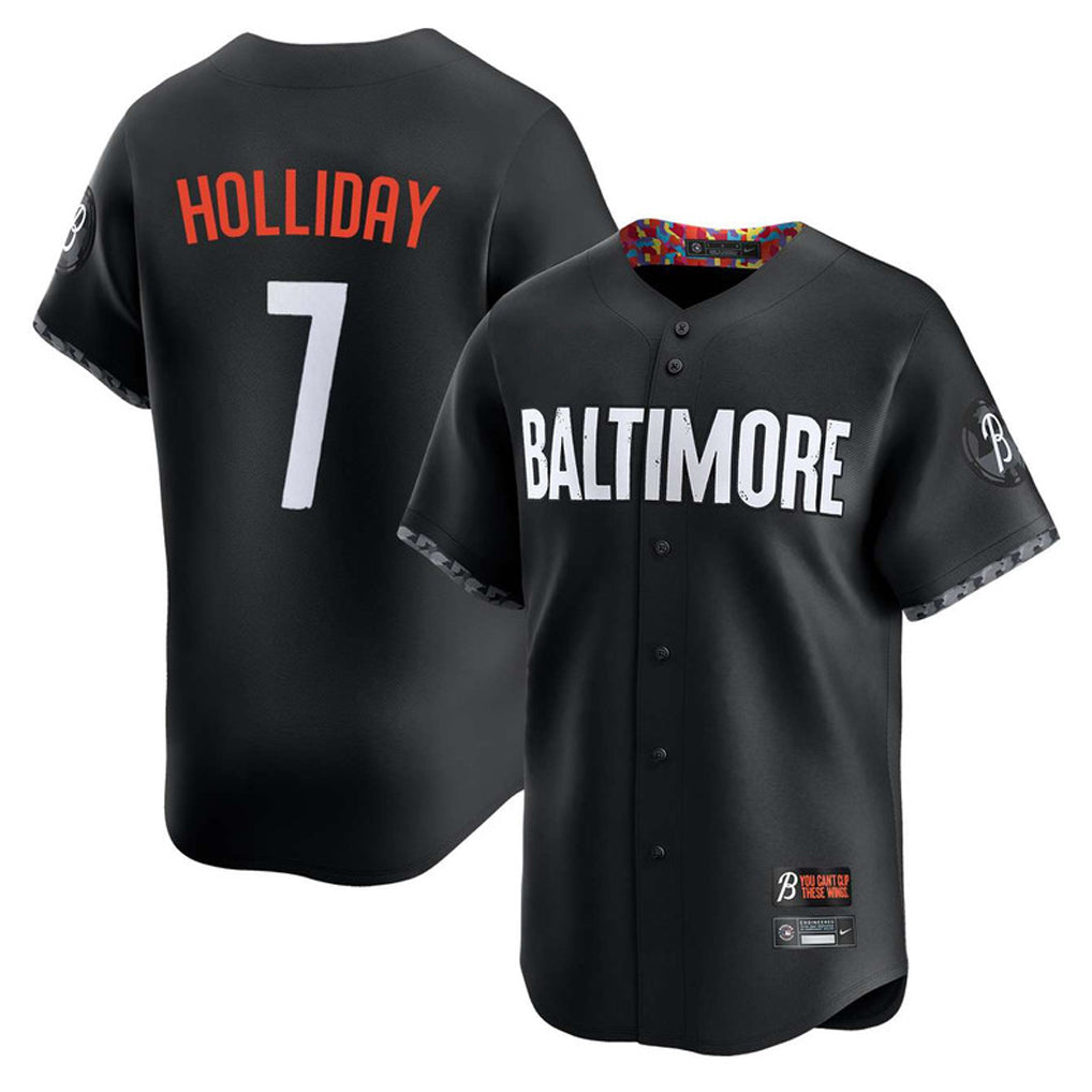Johmsee B.Orioles #7 Jackson Holliday Player Black City Connect Limited Home Game Stitched Jerseys
