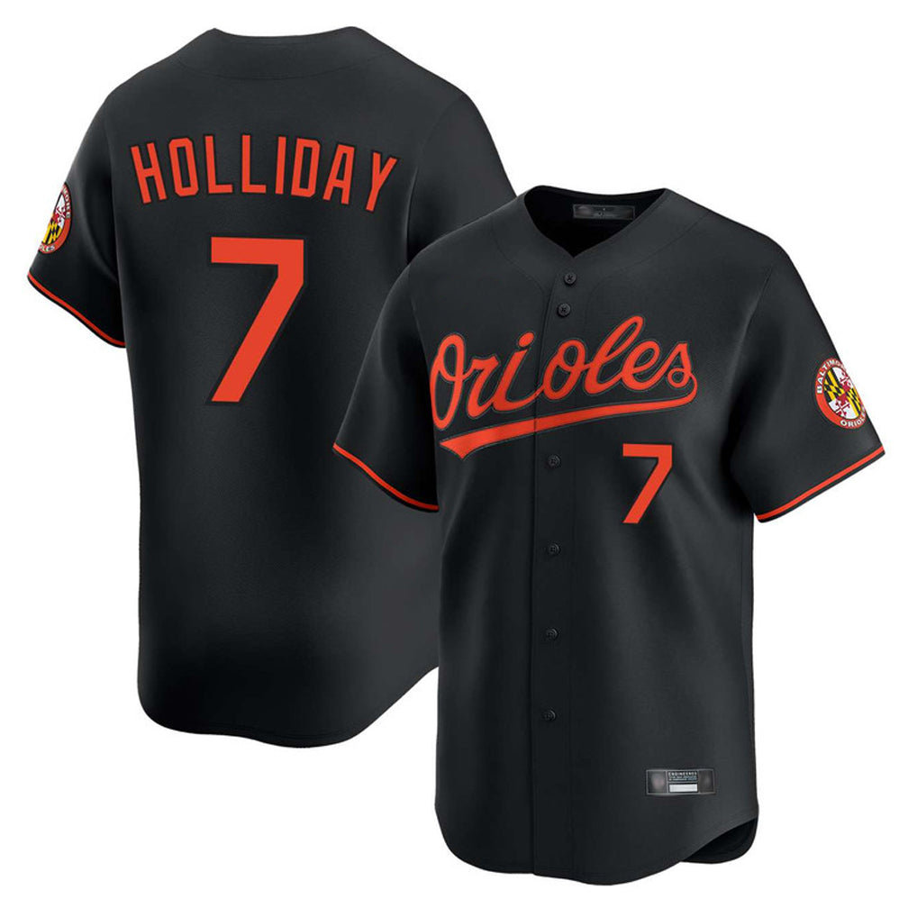 Johmsee B.Orioles #7 Jackson Holliday Player Black Limited Home Game Stitched Jerseys