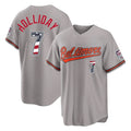 Johmsee B.Orioles #7 Jackson Holliday Player Gray USA 250 Fourth of July Home Game Stitched Jerseys