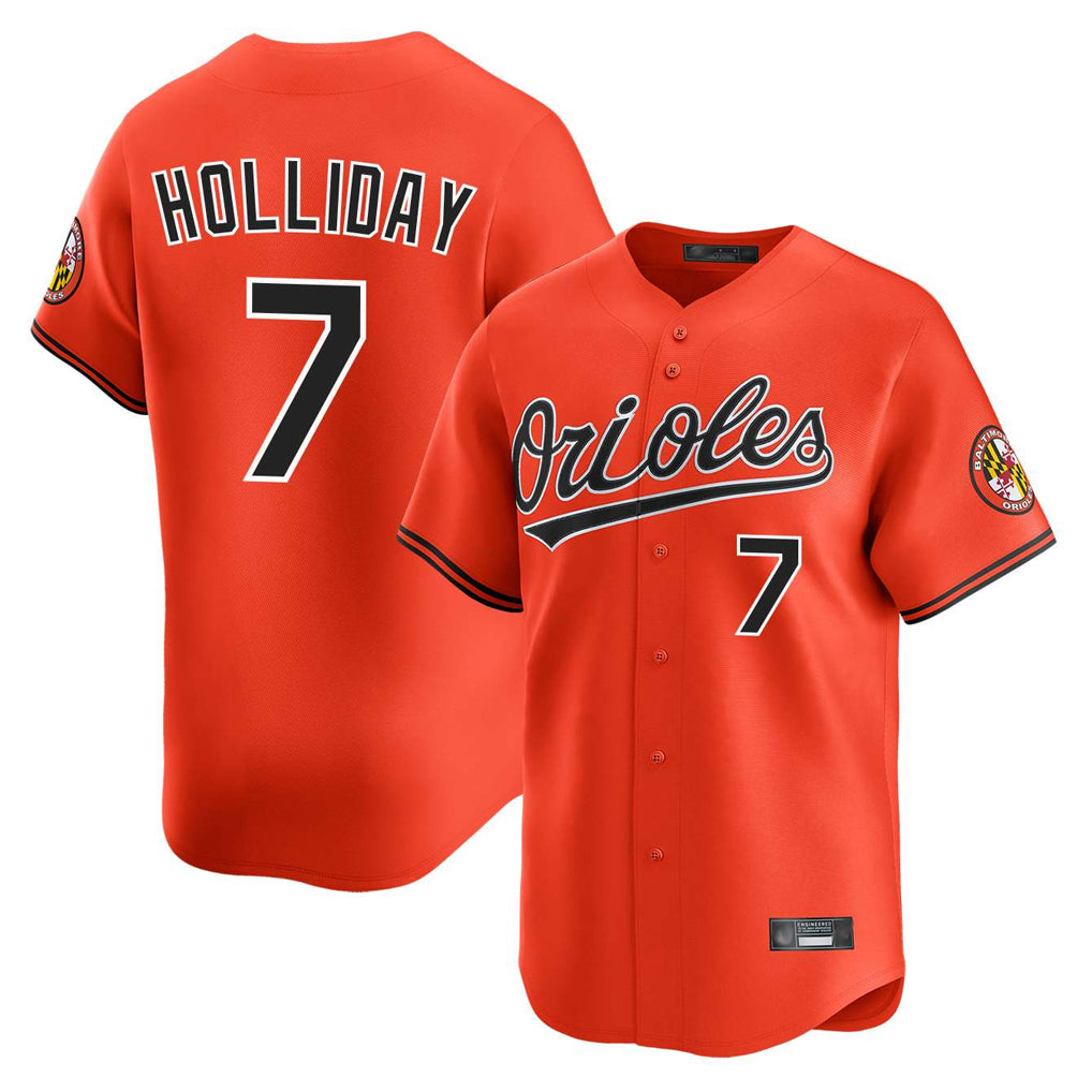 Johmsee B.Orioles #7 Jackson Holliday Player Orange Limited Home Game Stitched Jerseys