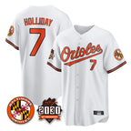 Johmsee B.Orioles #7 Jackson Holliday Player White 30th Anniversary of 2131 Home Game Stitched Jerseys