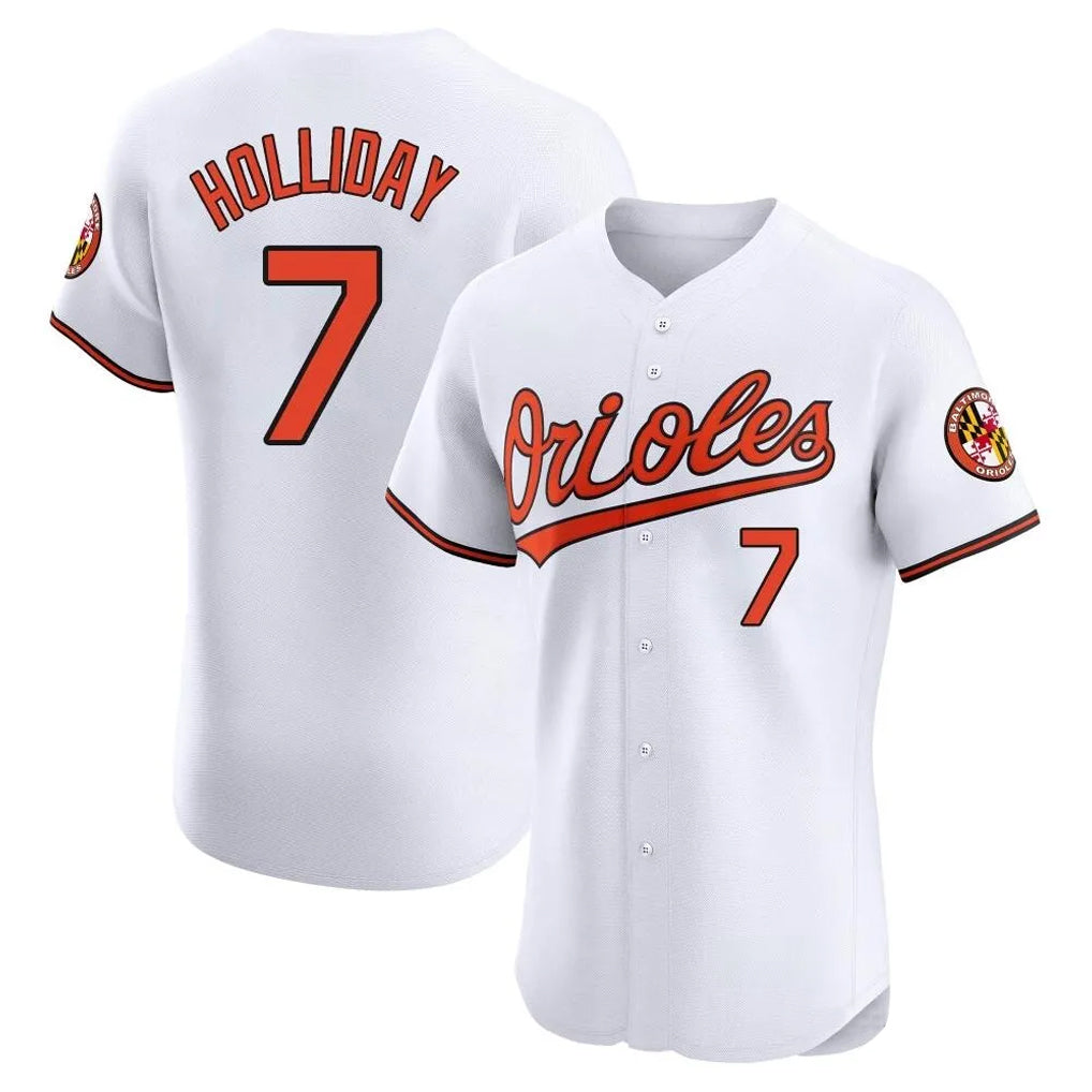 Johmsee B.Orioles #7 Jackson Holliday Player White Limited Elite Home Game Stitched Jerseys