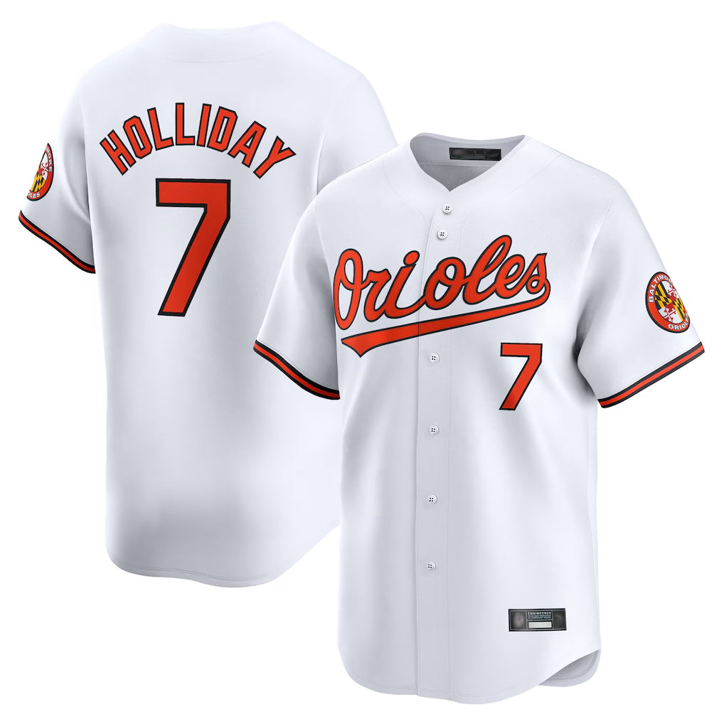 Johmsee B.Orioles #7 Jackson Holliday Player White Limited Home Game Stitched Jerseys