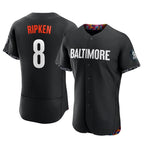 Johmsee B.Orioles #8 Cal Ripken Player Black City Connect Limited Elite Home Game Stitched Jerseys