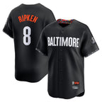 Johmsee B.Orioles #8 Cal Ripken Player Black City Connect Limited Home Game Stitched Jerseys