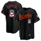 Johmsee B.Orioles #8 Cal Ripken Player Black USA 250 Fourth of July Home Game Stitched Jerseys