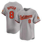 Johmsee B.Orioles #8 Cal Ripken Player Gray Limited Home Game Stitched Jerseys