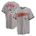 Johmsee B.Orioles #8 Cal Ripken Player Gray USA 250 Fourth of July Home Game Stitched Jerseys