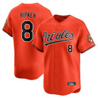 Johmsee B.Orioles #8 Cal Ripken Player Orange Limited Home Game Stitched Jerseys