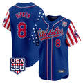 Johmsee B.Orioles #8 Cal Ripken Player Royal USA 250 Independence Day Vapor Premier Limited Home Game Stitched Jerseys