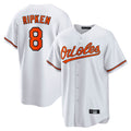 Johmsee B.Orioles #8 Cal Ripken Player White Home Game Stitched Jerseys