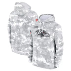 Johmsee B.Ravens Player Military Hoodie Arctic Camo Salute To Service Stitched Jerseys