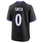 Johmsee B.Ravens #0 Roquan Smith Black Alternate Game Stitched Jerseys