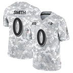 Johmsee B.Ravens #0 Roquan Smith Player Arctic Camo Salute to Service Limited Stitched Jerseys
