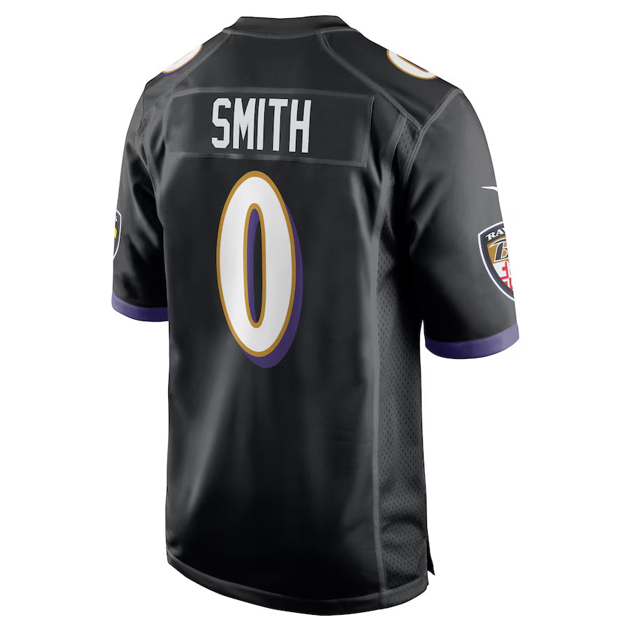 Johmsee B.Ravens #0 Roquan Smith Player Black Alternate Home Game Stitched Jerseys