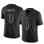 Johmsee B.Ravens #0 Roquan Smith Player Black REFLECTIVE Limited Stitched Jerseys
