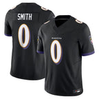 Johmsee B.Ravens #0 Roquan Smith Player Black Vapor F.U.S.E. Limited Stitched Jerseys