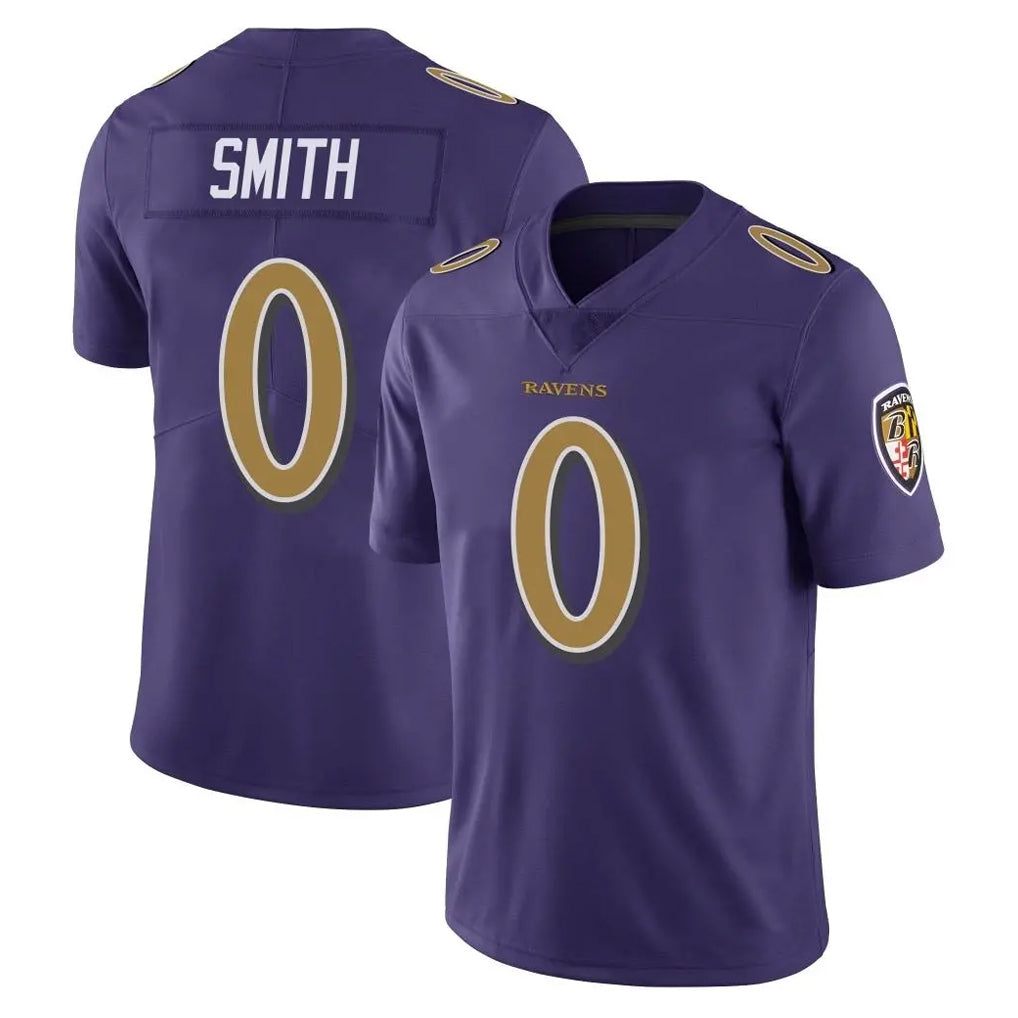 Johmsee B.Ravens #0 Roquan Smith Player Purple Color Rush Vapor Untouchable Limited Home Game Stitched Jerseys