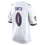 Johmsee B.Ravens #0 Roquan Smith Player White Alternate Home Game Stitched Jerseys