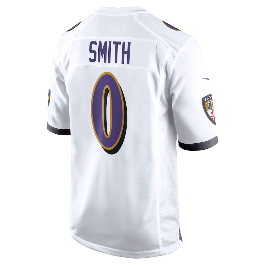 Johmsee B.Ravens #0 Roquan Smith Player White Alternate Home Game Stitched Jerseys