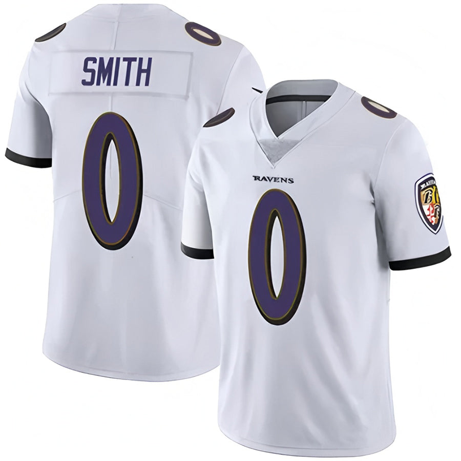 Johmsee B.Ravens #0 Roquan Smith Player White Vapor F.U.S.E. Limited Stitched Jerseys