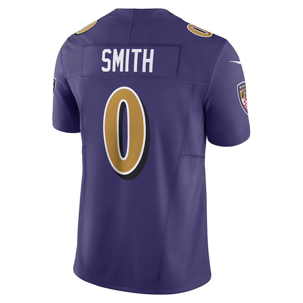 Johmsee B.Ravens #0 Roquan Smith Purple Alternate 2 Vapor F.U.S.E. Limited Stitched Jerseys
