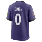 Johmsee B.Ravens #0 Roquan Smith Purple Team Game Stitched Jerseys