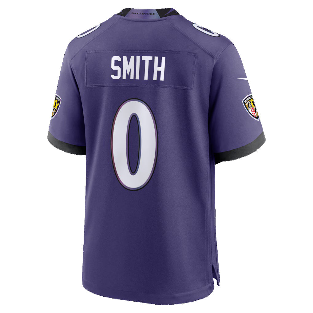 Johmsee B.Ravens #0 Roquan Smith Purple Team Game Stitched Jerseys