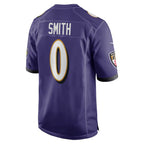 Johmsee B.Ravens #0 Roquan Smith Purple Team Game Stitched Jersey