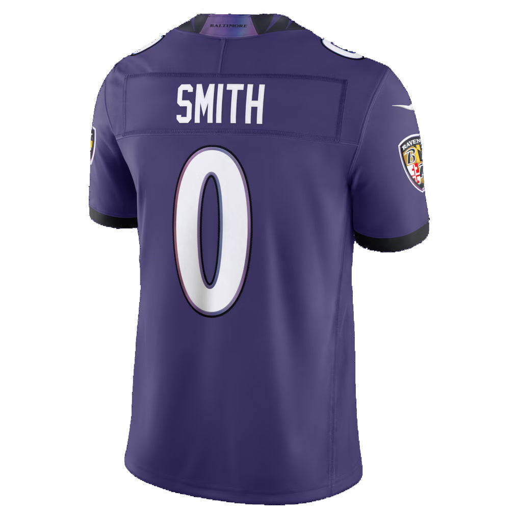 Johmsee B.Ravens #0 Roquan Smith Purple Vapor F.U.S.E. Sewn Down Limited Stitched Jerseys