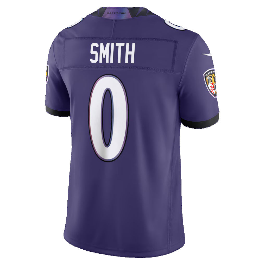 Johmsee B.Ravens #0 Roquan Smith Purple Vapor F.U.S.E. Sewn Down Limited Stitched Jerseys