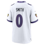 Johmsee B.Ravens #0 Roquan Smith White Game Stitched Jerseys