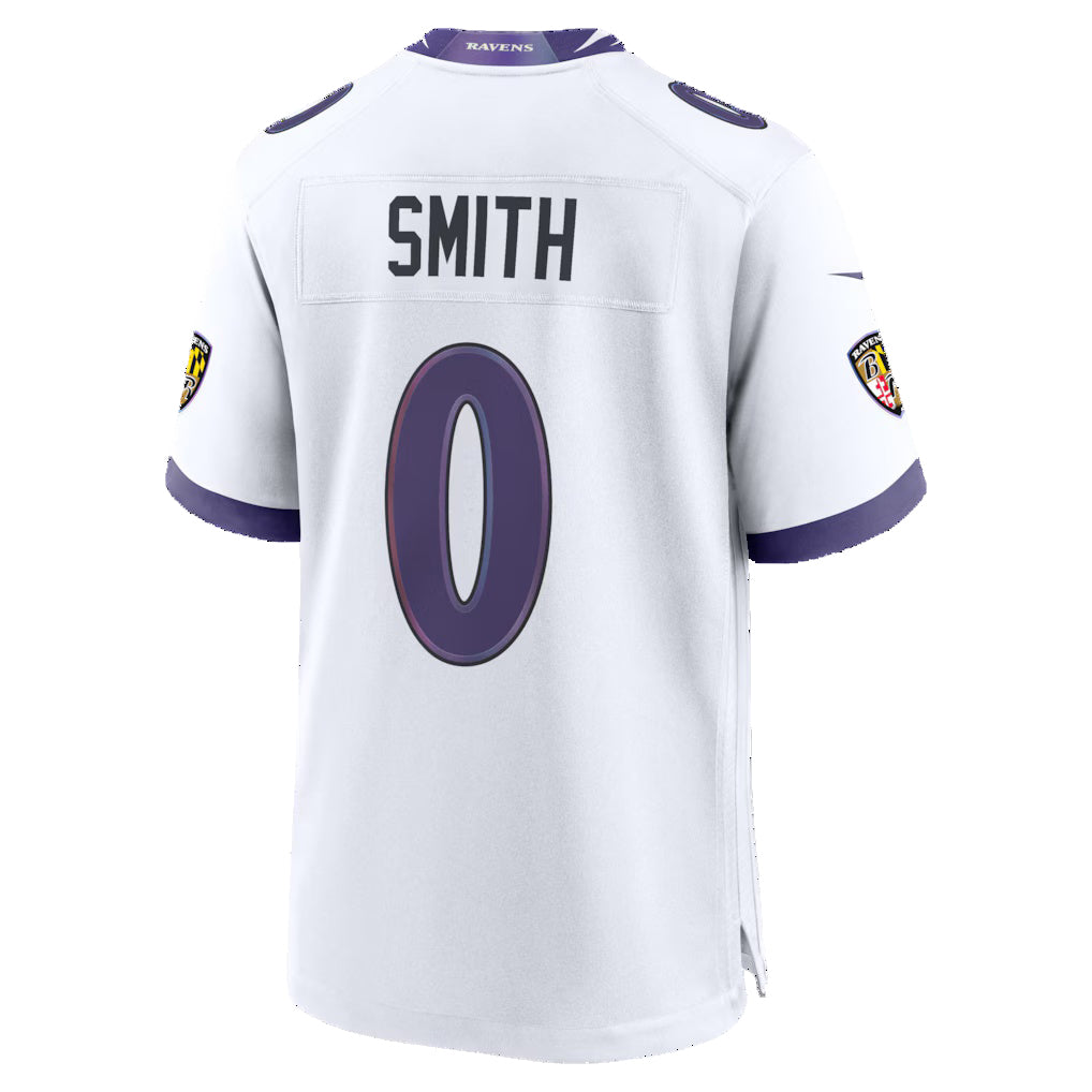 Johmsee B.Ravens #0 Roquan Smith White Game Stitched Jerseys