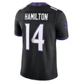 Johmsee B.Ravens #14 Kyle Hamilton Player Black Limited Elite Home Game Stitched Jerseys