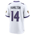 Johmsee B.Ravens #14 Kyle Hamilton Player White Home Game Stitched Jerseys