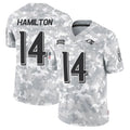 Johmsee B.Ravens #14 Kyle Hamilton Player Arctic Camo Salute to Service Limited Stitched Jerseys