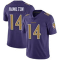 Johmsee B.Ravens #14 Kyle Hamilton Player Limited Color Rush Vapor Untouchable Purple StitchedJerseys
