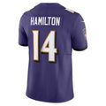 Johmsee B.Ravens #14 Kyle Hamilton Player Purple Vapor F.U.S.E. Limited  Stitched Jerseys