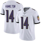 Johmsee B.Ravens #14 Kyle Hamilton Player White Vapor F.U.S.E. Limited Stitched Jerseys