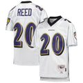 Johmsee B.Ravens #20 Ed Reed Player White Mitchell & Ness Platinum Legacy Limtied Football Jerseys