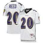 Johmsee B.Ravens #20 Ed Reed Player White Mitchell & Ness Platinum Legacy Limtied Football Jerseys