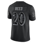 Johmsee B.Ravens #20 Ed Reed Player Black RFLCTV Limited Stitched Jerseys