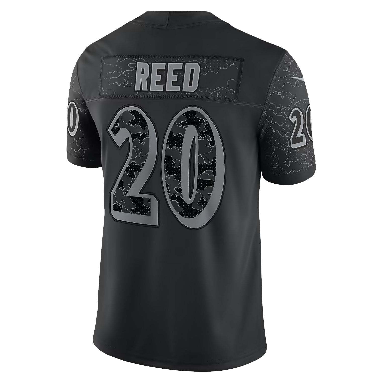 Johmsee B.Ravens #20 Ed Reed Player Black RFLCTV Limited Stitched Jerseys