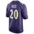 Johmsee B.Ravens #20 Ed Reed Player Purple Game Home  Stitched Jerseys
