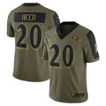 Johmsee B.Ravens #20 Ed Reed Player Salute To Service Olive Stitched Jerseys