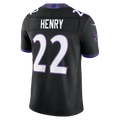 Johmsee B.Ravens #22 Derrick Henry Black Alternate Alternate Vapor F.U.S.E. Stitched Limited Jerseys