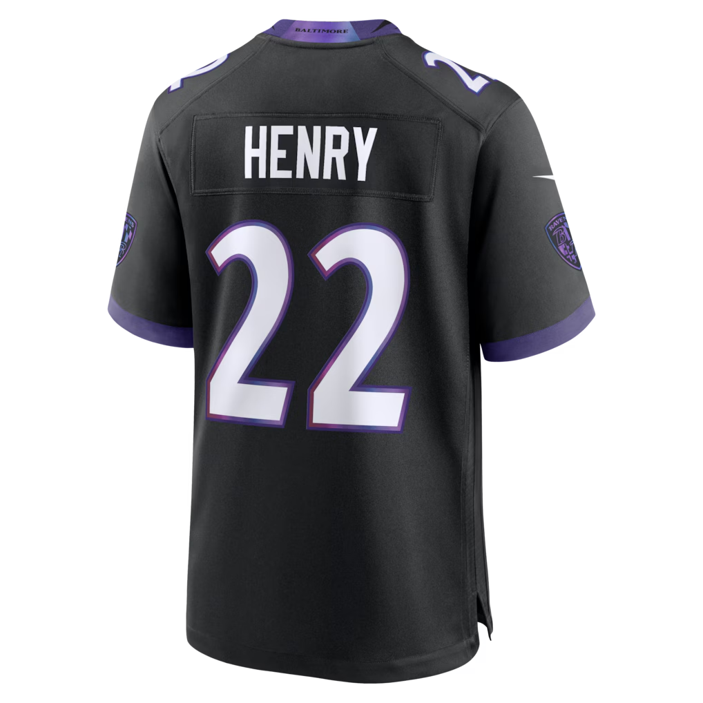 Johmsee B.Ravens #22 Derrick Henry Black Game Stitched Jerseys